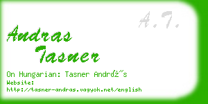 andras tasner business card